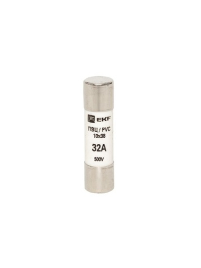 Вставка плавкая цилиндрическая ПВЦ 10х38 32А EKF pvc-10x38-32
