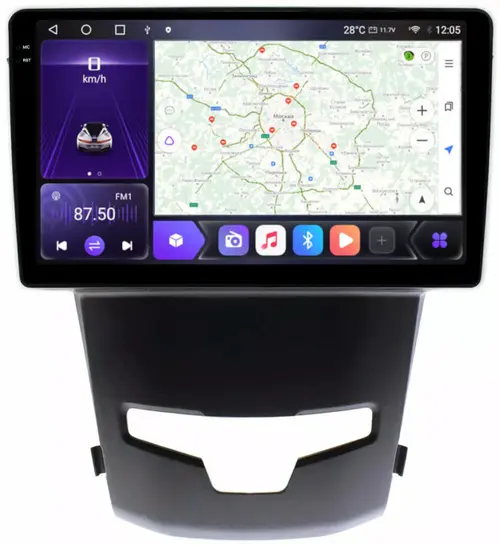 Магнитола для SsangYong Actyon II 2013-2021 - Kuberg SF-9082 QLed+2K, Android 12, Быстрая, CarPlay, 4G SIM-слот