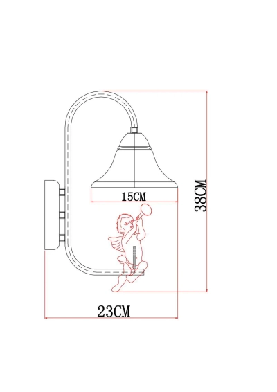 Бра Arte Lamp AMUR A1133AP-1WG, 1хE14
