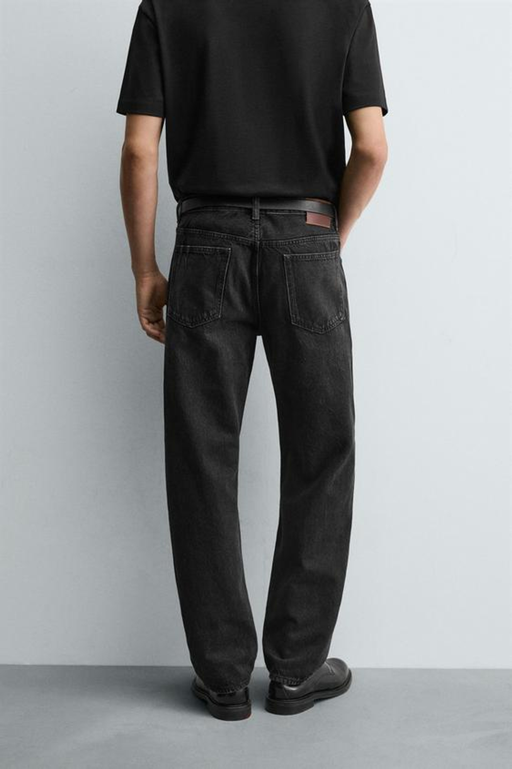 ZARA ДЖИНСЫ STRAIGHT FIT, УГОЛЬНЫЙ