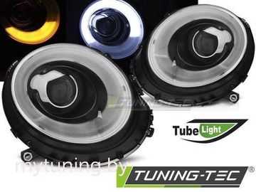 Фары передние TUBE LIGHTL BLACK для BMW MINI (COOPER) 06-14