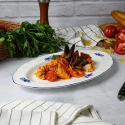 Блюдо овальное 35,2*22,4 см h2,5 см Blue Flower P.L. Proff Cuisine [1]