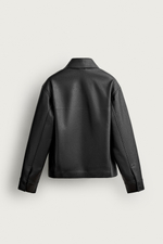 КУРТКА КЛАССИЧЕСКОГО КРОЯ ИЗ ИСКУССТВЕННОЙ КОЖИ — ZARA · 0155/751