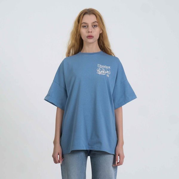 Футболка Retriever in Dusty Denim Голубая - фото 6