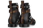 LOUIS VUITTON Jumble Ankle Boots "Black With Multiple Straps" Women"s