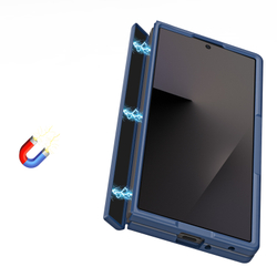 Матовый чехол темно-синего цвета с MagSafe для Samsung Galaxy Z Fold 8 Ultra, серия Yind Series от Dux Ducis