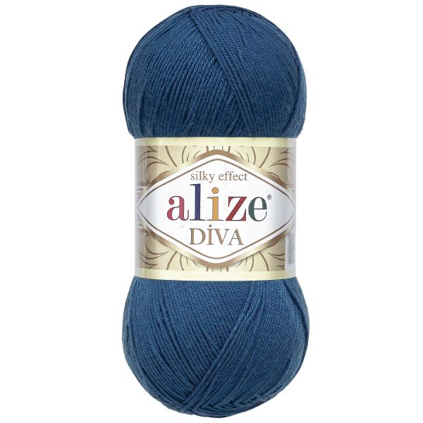 Пряжа Alize (Ализе) Diva / уп.5 мот. по 100 г, 350м, 279 джинс А