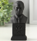 Бюст декоративный «Путин В.В.», гипсовый, 12×6 см, графит 10930118