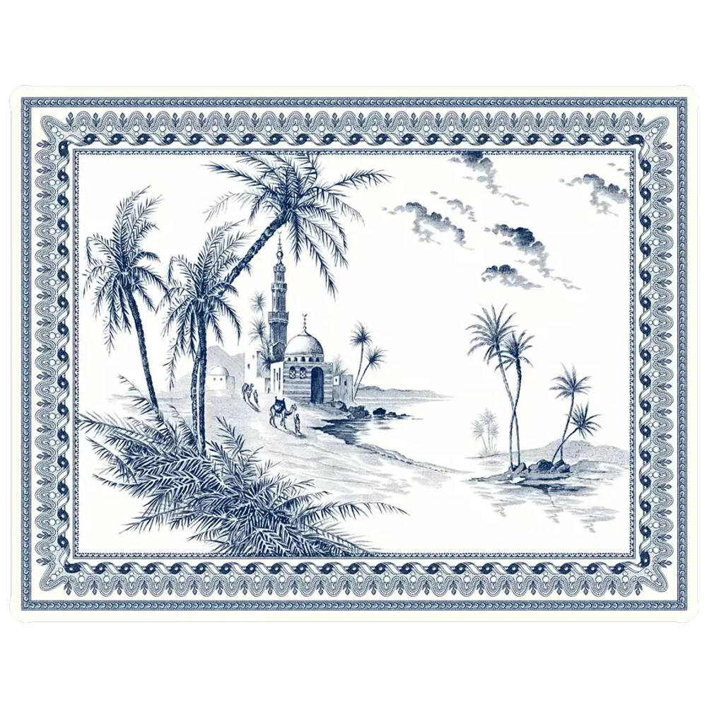 Поднос сервировочный Gien Depareillees Bleu (46.4 x 36.4 см)