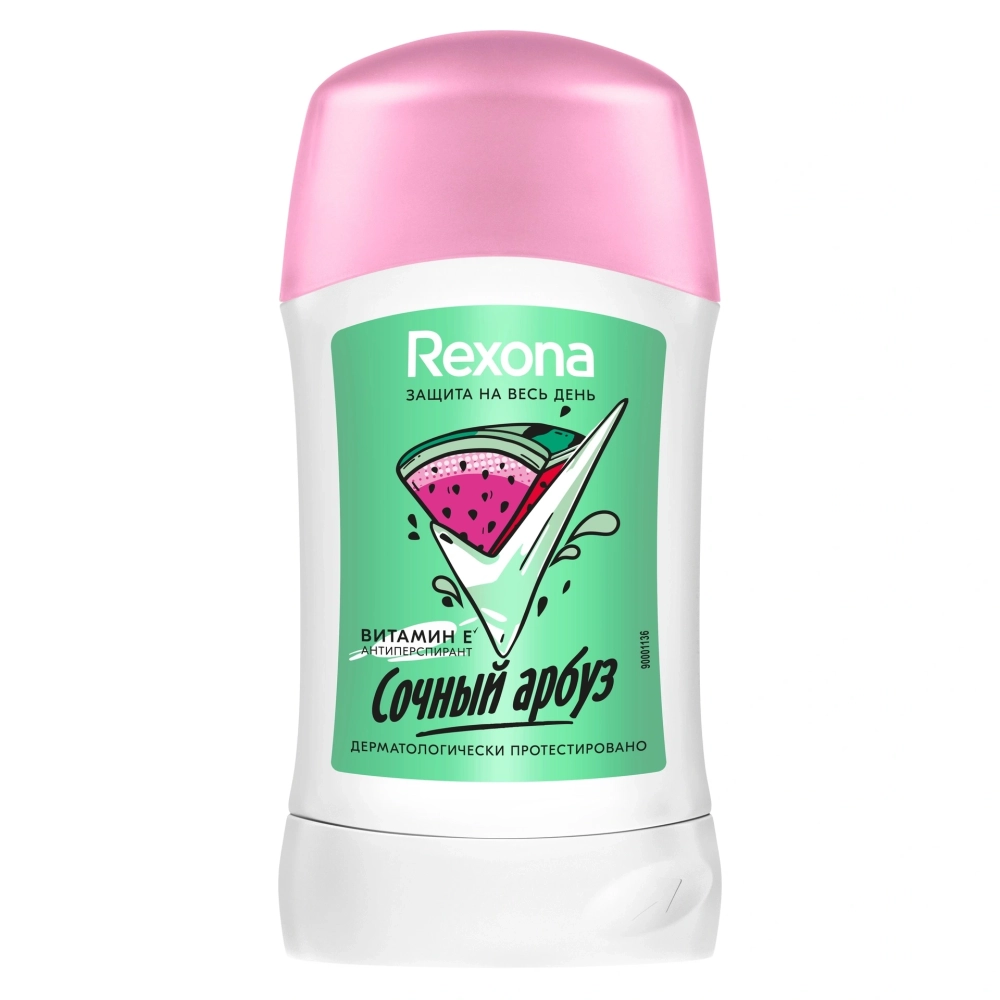 Дезодорант-антиперспирант REXONA Сочный Арбуз 48ч защита от пота и запаха 40 мл/карандаш/