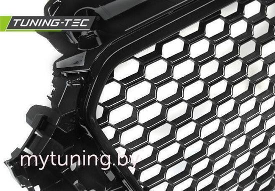 Передний бампер RS3 STYLE GLOSSY BLACK PDC для Audi A3 8V
