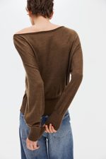 Тонкий трикотажный топ на одно плечо — Кремовый — H&M 1335822