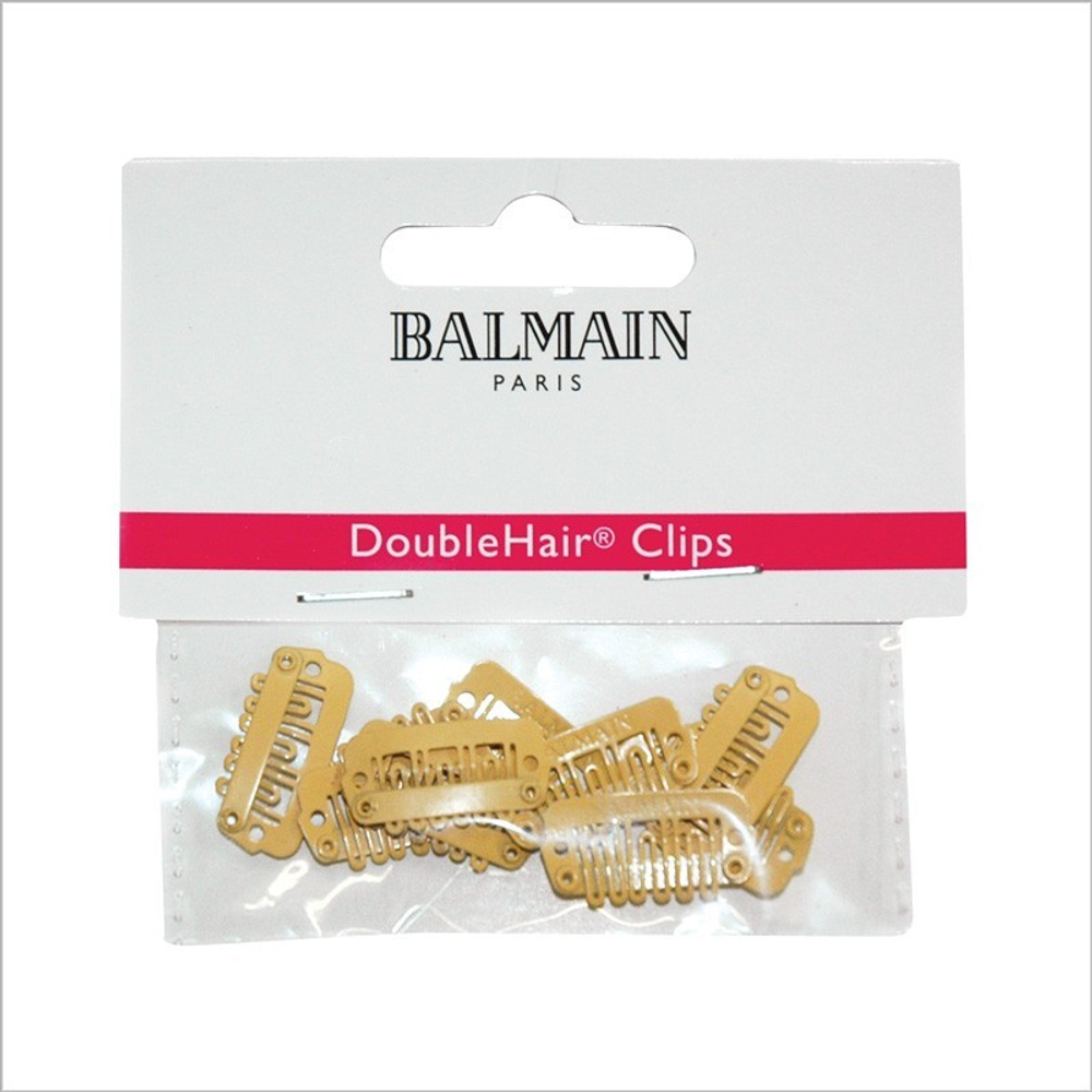 Balmainhair Заколки для волос системы 1 Double Hair 10 шт/пак. Цвет бежевый