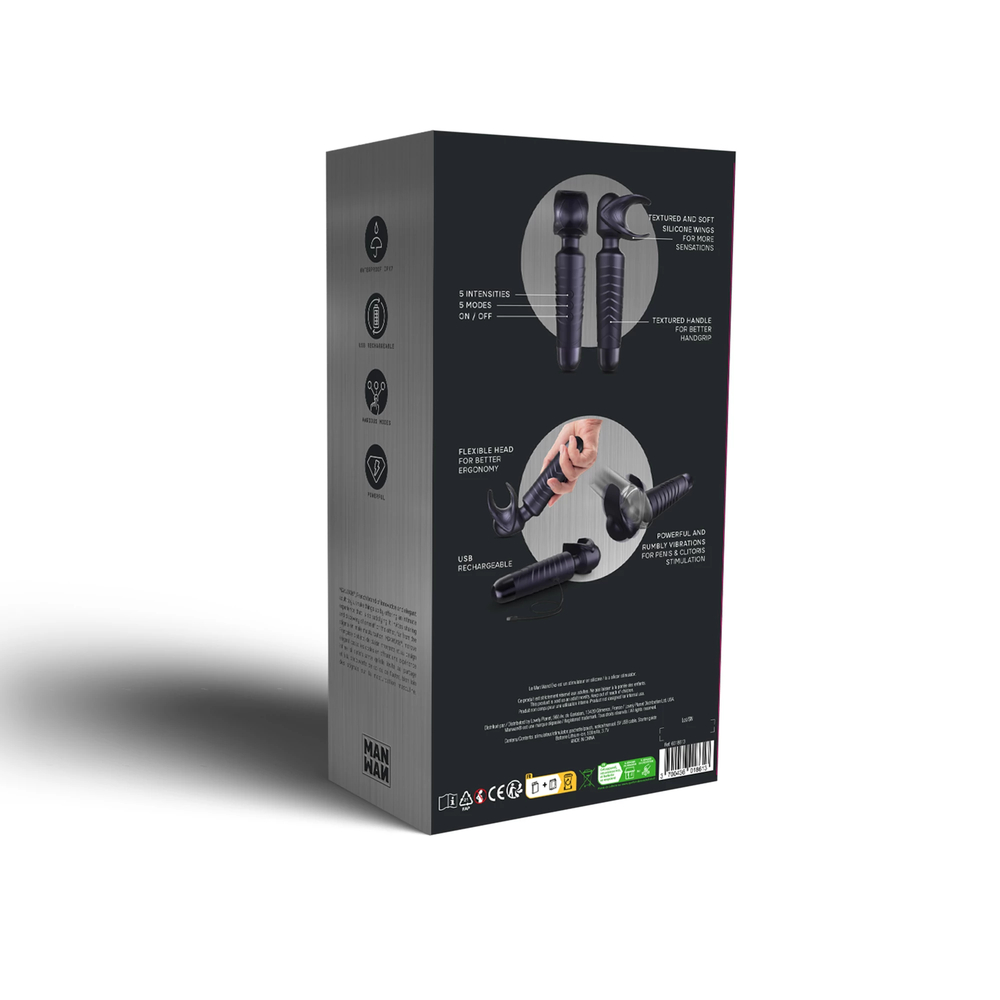 Manwan MAN.WAND EVO-BLACK PLUM - Вибромассажёр для мужчин