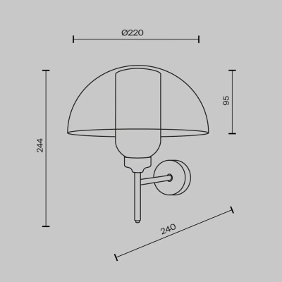 Настенный светильник (бра) Воспоминание / Memory E14х1, MOD177WL-01B. TM Maytoni