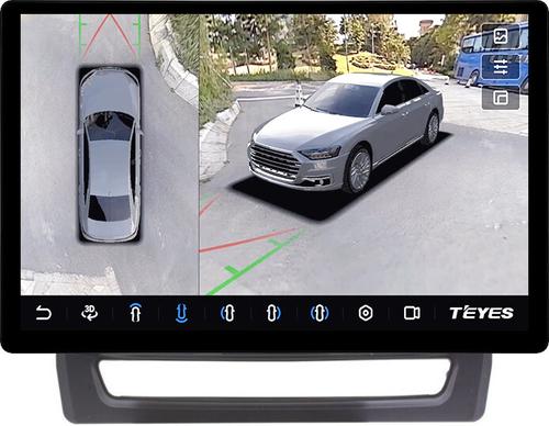 Магнитола для Mitsubishi ASX 2020+ (ШГУ 8", рамка тип 1) - Teyes CC3-2K-360 монитор 13" 2K QLED на Android 10, Быстрая, CarPlay, 4G SIM-слот, 4 камеры в комплекте
