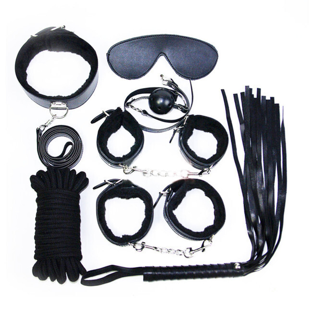Секс-набор для бондажа Onjoy BDSM Starter Kit черный (8 предметов) (Цвет: черный)