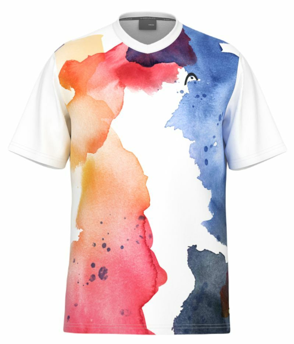 Футболка для мальчика теннисная Head Boys Vision Topspin T-Shirt - разноцветный, небесный