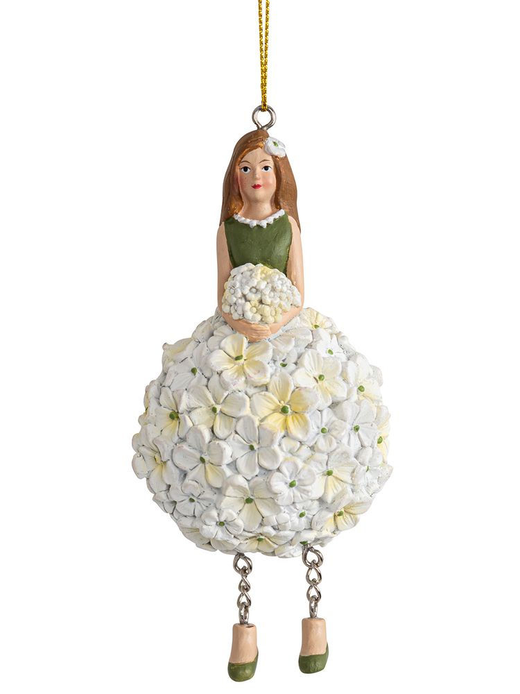 Фигурка декоративная Fiebiger Floristik: Blumenmädchen (цветочная фея) Гортензия, 850019-100
