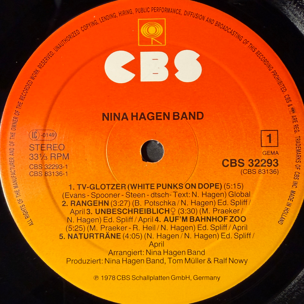 Nina Hagen Band - Nina Hagen Band (Голландия 1978г.)
