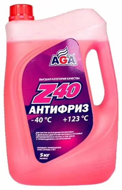Антифриз AGA красный (-40/+123) готовый 5 кг