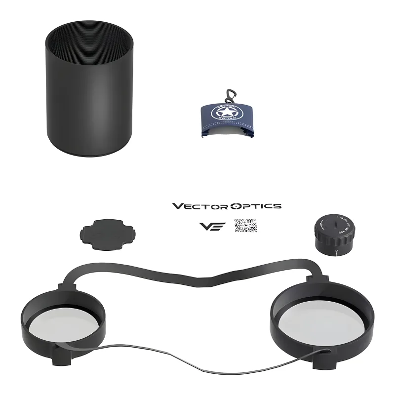 Прицел Vector Optics Continental x6 Fiber 2.5-15x56, SF, G4 Fiber - комплектация, бленда и защитные крышки
