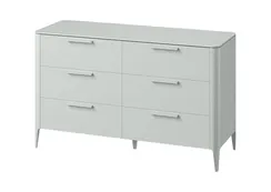 Комод Type oak 6 ящиков ширина 140 см (светло-серый)