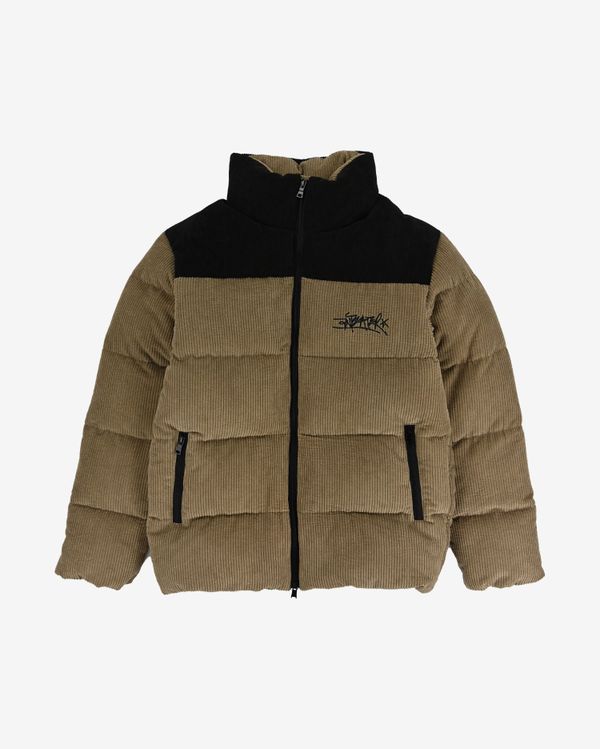 Пуховик Downjacket Velvet Combo Бежевая - фото 1
