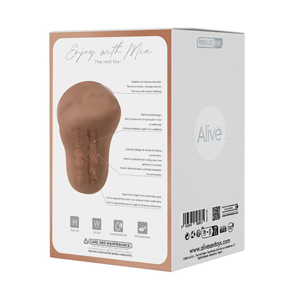 Мастурбатор 14,6см с двумя каналами Cnex Alive Mia 30897