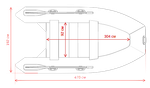 Лодка ПВХ Gladiator Professional D470AL с алюминиевым полом -