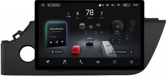 Магнитола для KIA Rio 4, Rio X 2020-2022, Solaris KRS/KRX (без штатной КЗВ, рамка матовая) - Teyes CC4-PRO монитор 13" 2K QLED на Android 13, Быстрейшая, Snapdragon 778G, ИИ, CarPlay, DSP, 4G SIM-слот