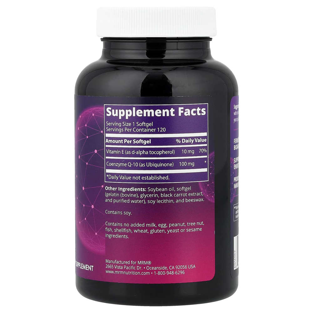 MRM Nutrition, коэнзим Q10, 120 капсул