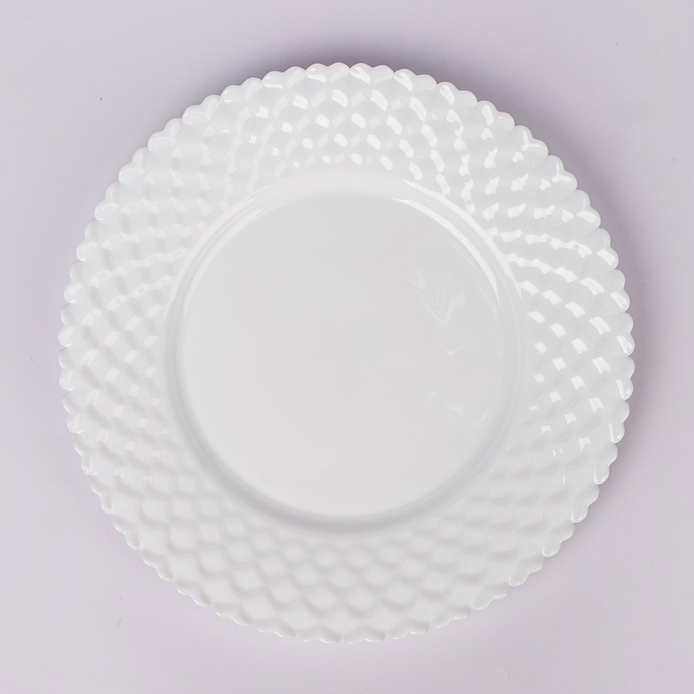 Тарелка обеденная круглая 25см PO-250P WHITE (36/6)