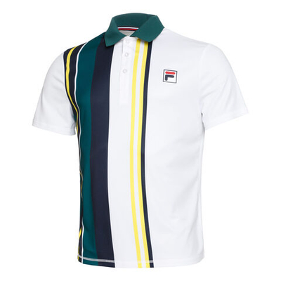 Мужское теннисное поло Fila Dan Polo Men - White, Dark Green