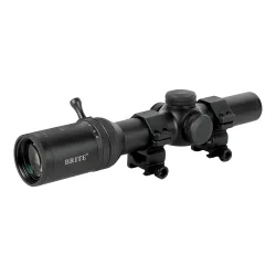 Прицел оптический BRITE LPVO 1-6X24 IR - с крепежными кольцами, вид со стороны окуляра