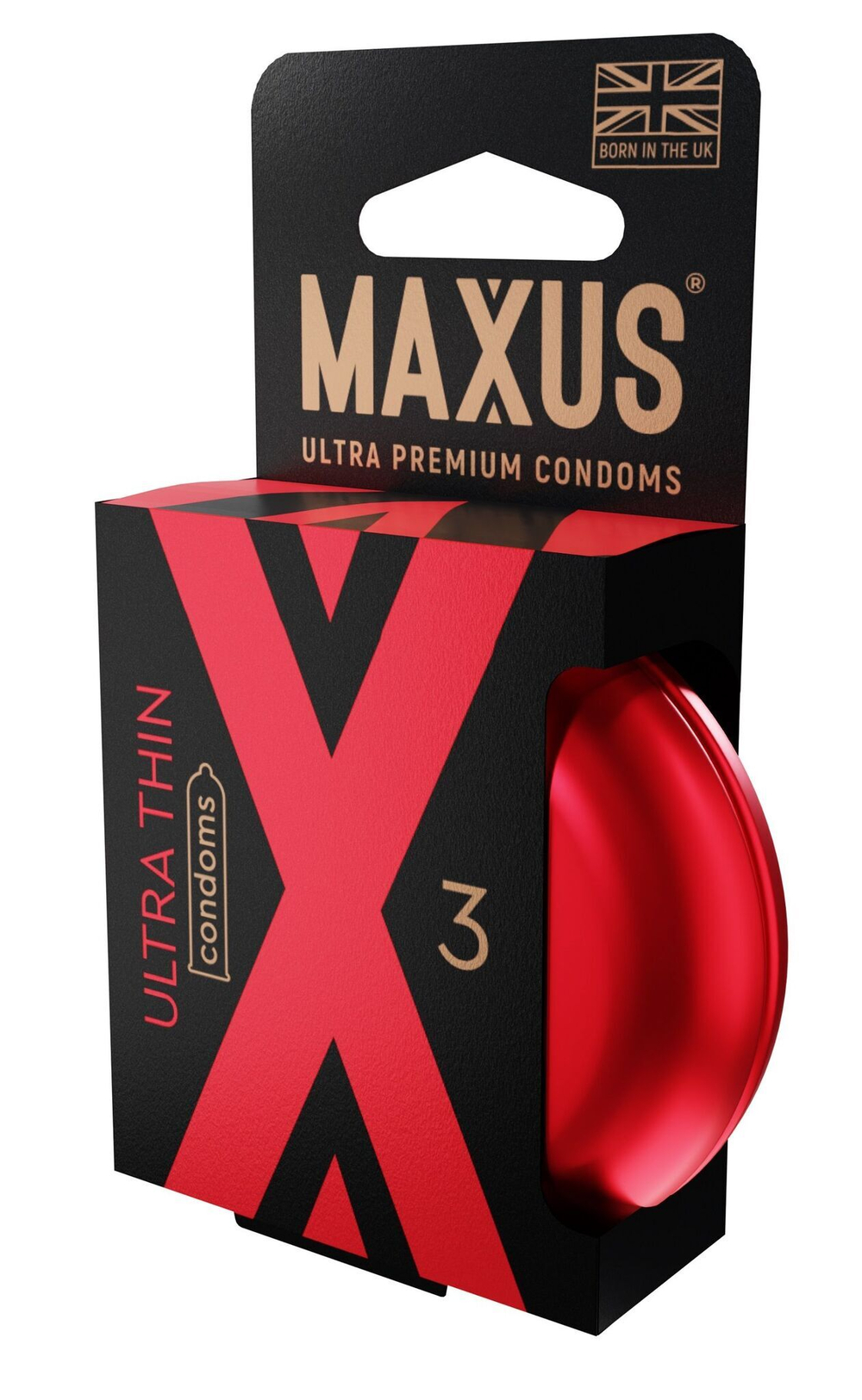 Ультратонкие презервативы в железном кейсе MAXUS Ultra Thin - 3 шт.