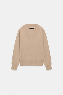 ZARA СВИТЕР ИЗ МЯГКОГО ТРИКОТАЖА, ПЕСОЧНЫЙ
