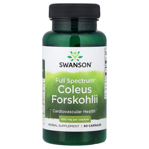 Swanson Vitamins, Full Spectrum®, колеус форсколии, 400 мг, 60 капсул