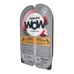ALPHA PET WOW влажный корм Для щенков с индейкой и потрошками 0,1 кг
