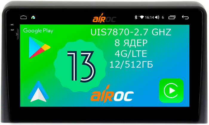 Магнитола для Hyundai Sonata 2017-2019 (LF) - Airoc 2K AU-2020 на Android 13, Быстрейшая, SIM-слот