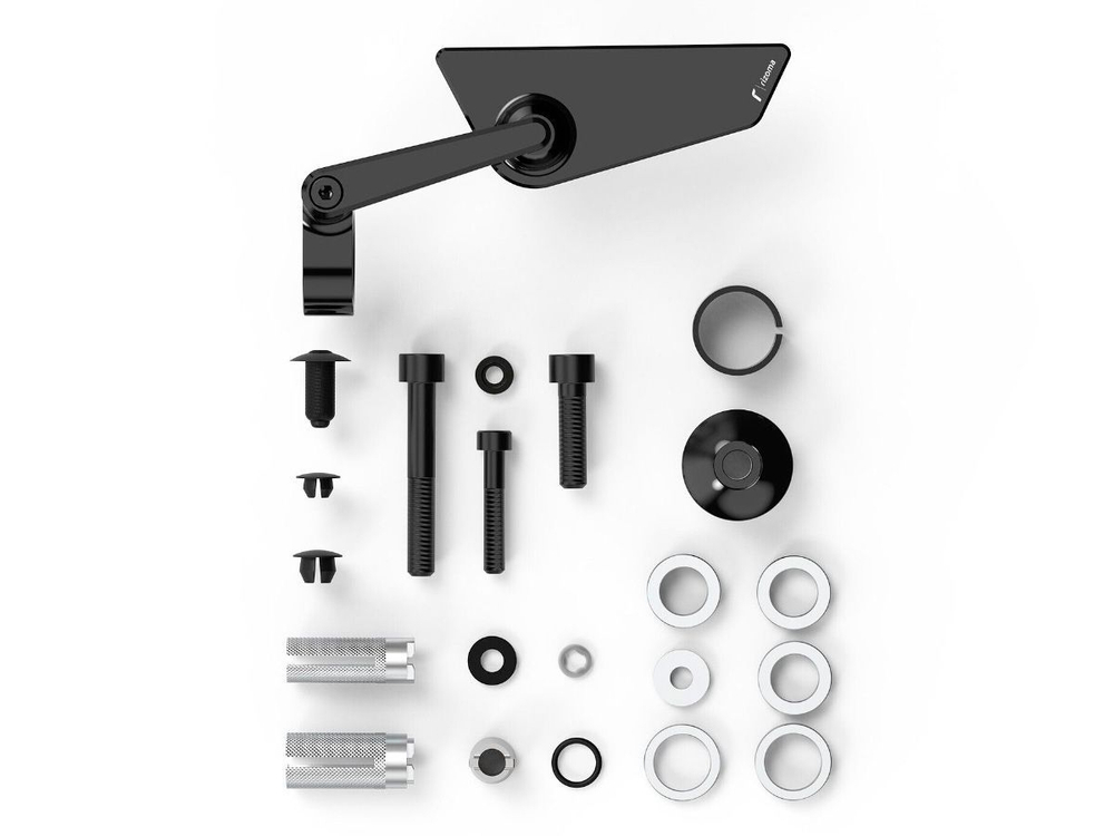 BS295B RIZOMA RH MIRROR CIRCUIT CUT-EDGE BLACK