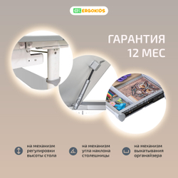 Письменный стол для школьников Ergokids Vancouver BD-620 с полкой-надстройкой