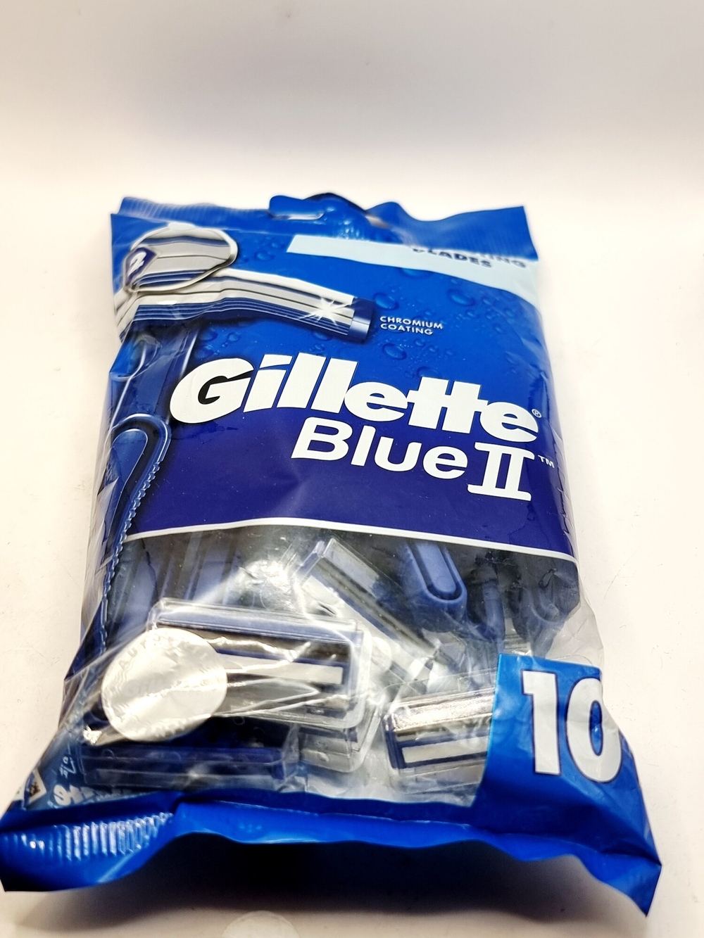 Gillette одноразовый бритвенный станок Blue II, синий, 10 шт. (ИЗ Финляндии)