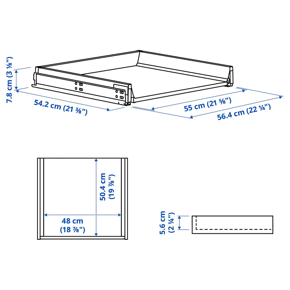 IKEA KNIVSHULT  (ИКЕА КНИВСХУЛТ)  -  Ящик низкий - тёмно-серый 60x60 см