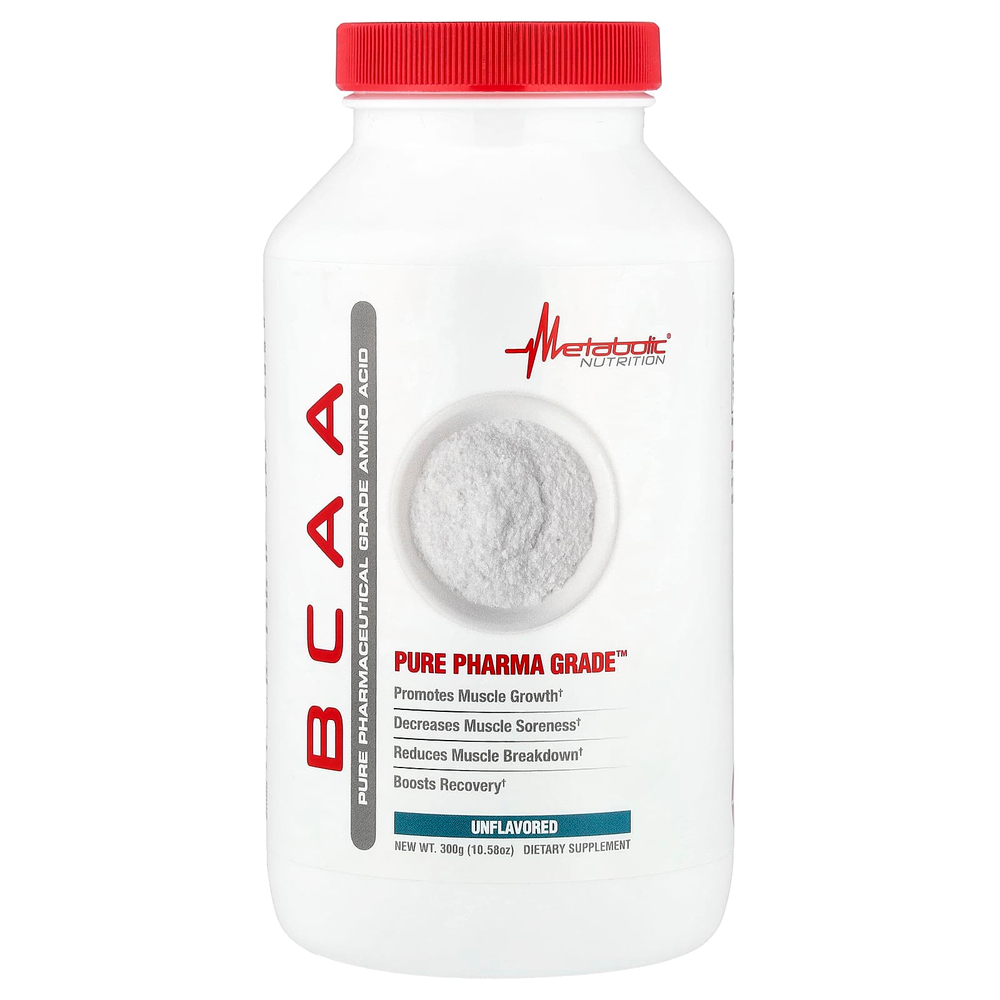 Metabolic Nutrition, BCAA, без добавок, 300 г (10,58 унции)