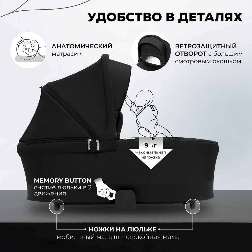Коляска Sweet Baby Stella Uno Black
