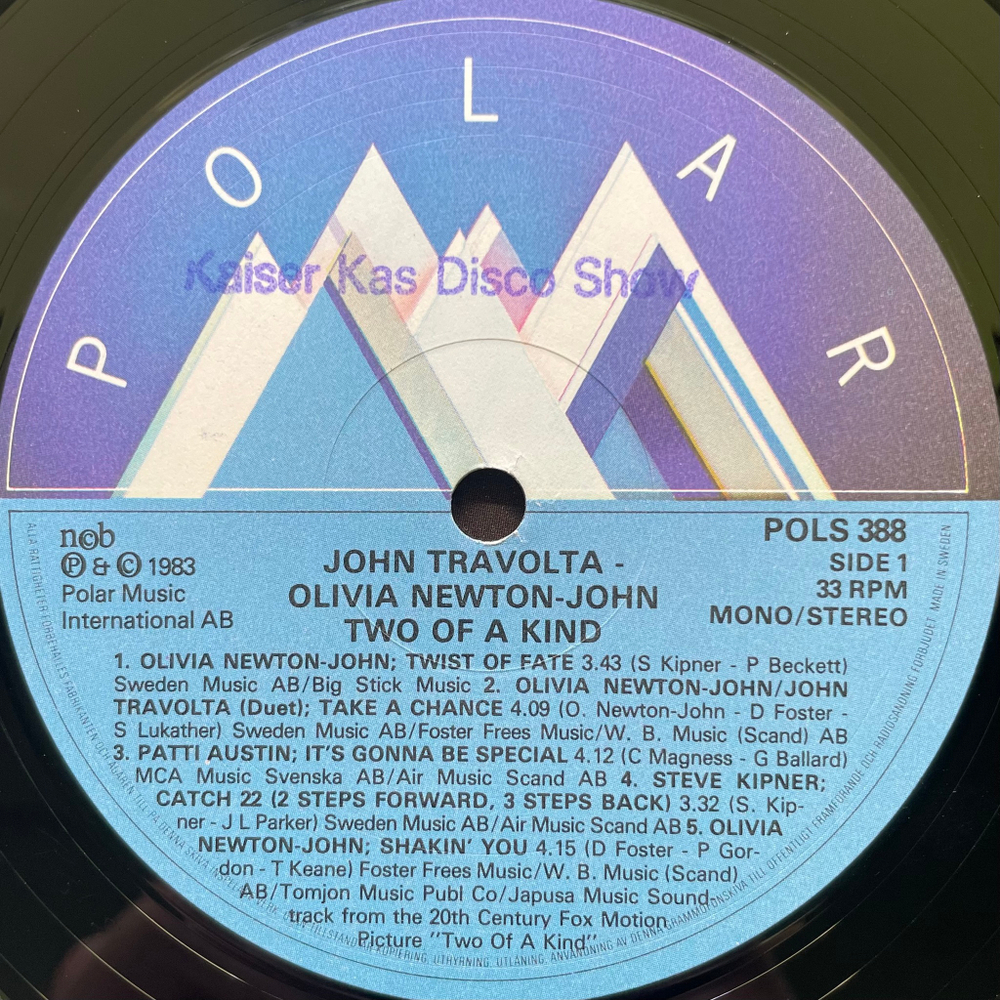 Two Of A Kind - Music From The Original Motion Picture Soundtrack (Скандинавия 1983г.)