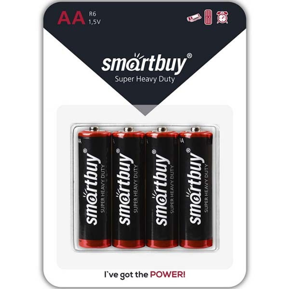 Батарейка солевая Smartbuy R6/4B (48/960)  (SBBZ-2A04B)