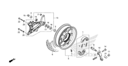 42650-K97-T00ZA. WHEEL SUB ASSY., RR. *NH303M*. rear wheel Honda PCX. (NH303M MAT AXIS GRAY METALLIC)