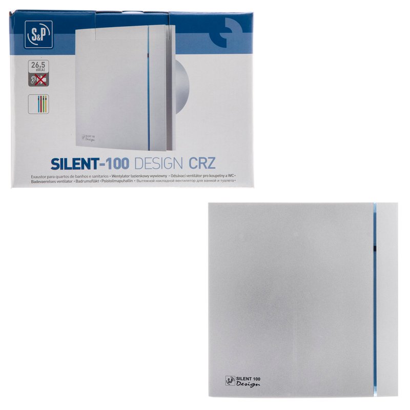Накладной вентилятор Soler Palau SILENT-100 CRZ SILVER DESIGN 3C